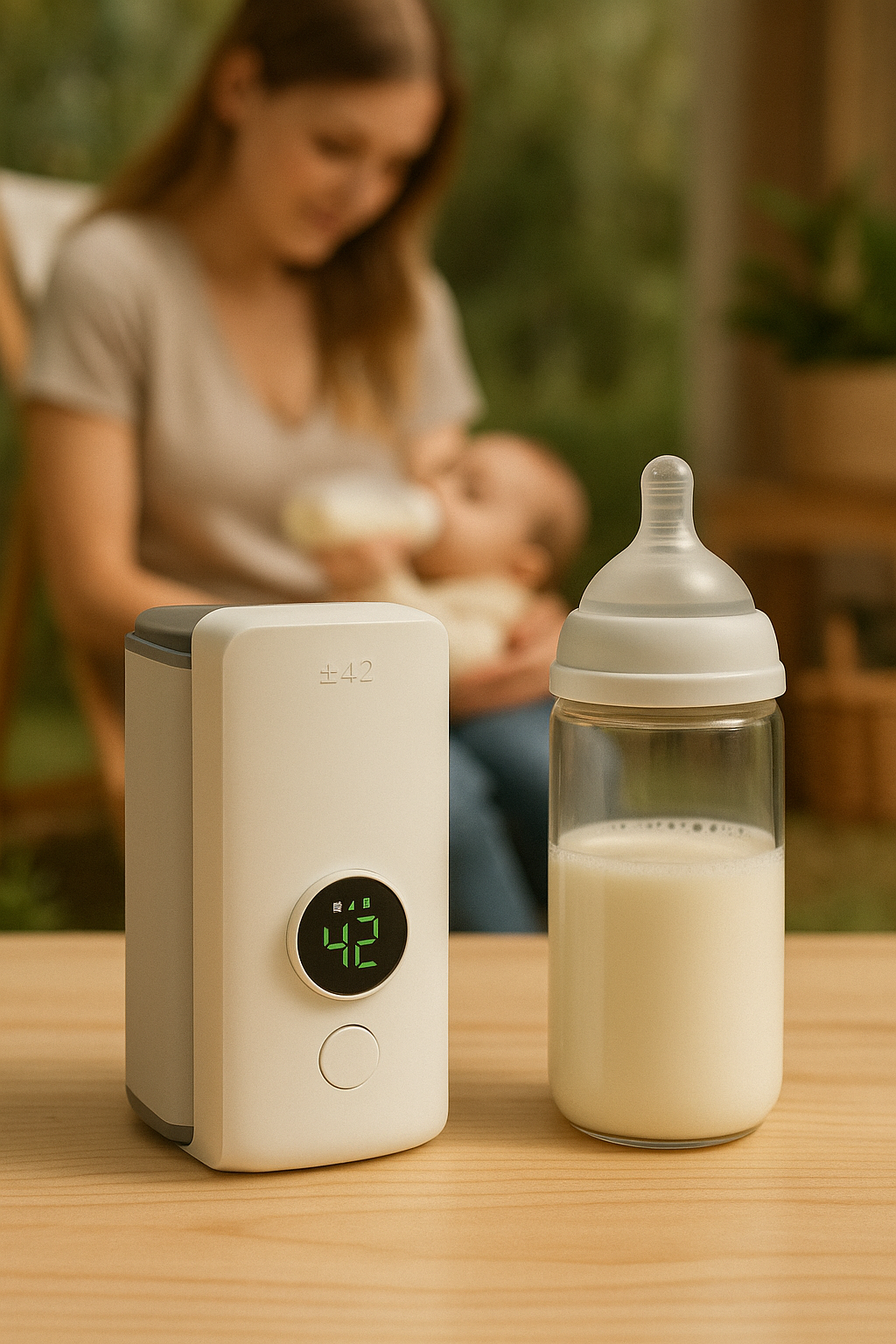 🔥 Chauffe-Biberon Portable avec Affichage Digital – Chauffage Intelligent à Température Constante